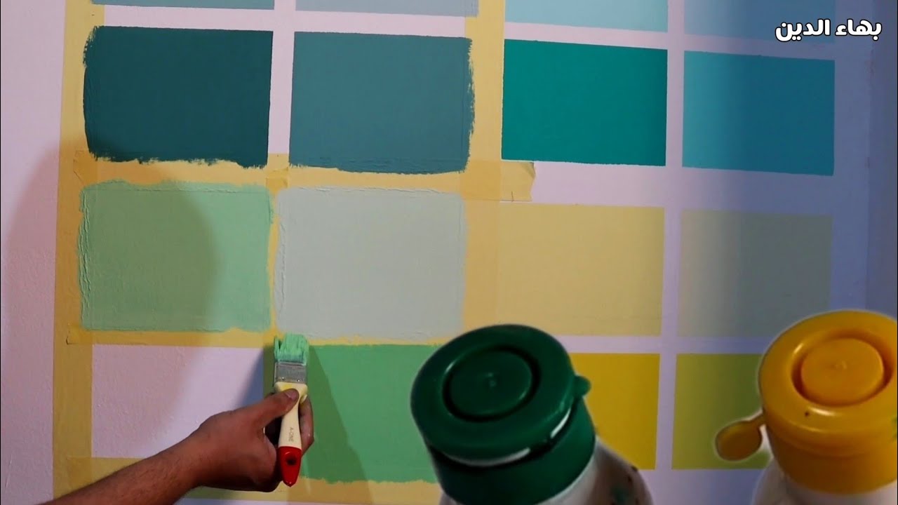 تركيب اللون البستاج . اللون الفستقي . اللون الزيتوني  باسهل الطرق