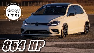 854 HP VW Golf 7 R 2.5TFSI Stage 3 | 0-100 - 100-200 km/h