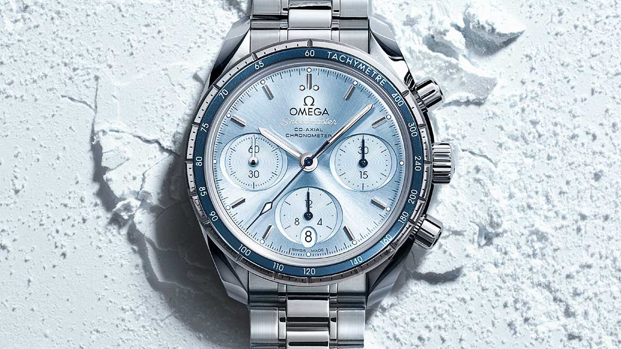 omega watch blue dial