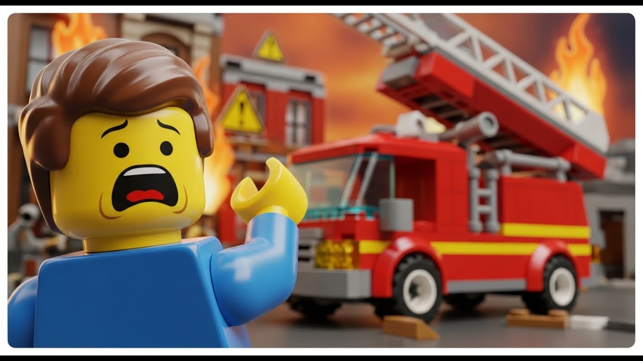 Oh No! The Ladder is TOO SHORT! 😱 LEGO City Fire Truck Rescue Mission