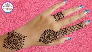 Super Easy Back Hand Henna Mehndi Designs For Beginners | Henna Tattoo by Jyoti Sachdeva.