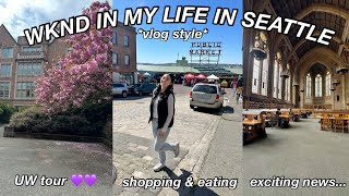 traveling to seattle vlog II college tour, shopping, food, & more!