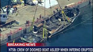 All six crew members asleep when fire broke out on California diving boat, NTSB finds