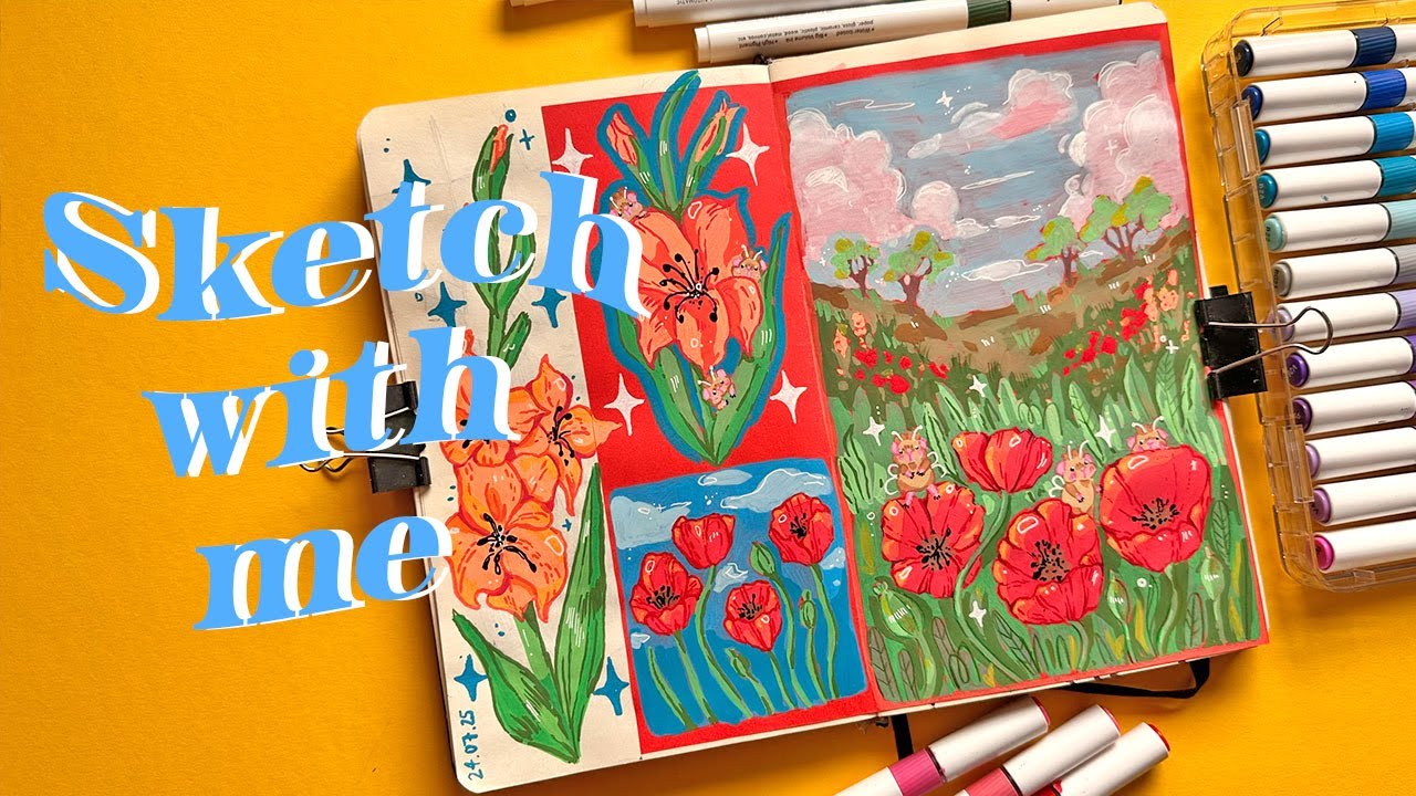 Sketch with Me and Beat the Art Block! Acrylic Marker Drawing & Inspiration Tips✨