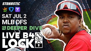 LIVE MLB DFS Picks Today 7\/2\/22: Fantasy Baseball Lineups | Deeper Dive + Live Before Lock