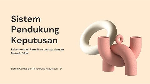 SPK pemilihan laptop dengan metode SAW