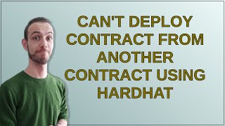 Can't deploy contract from another contract using hardhat