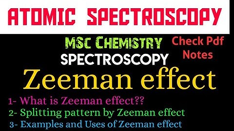 Zeeman effect - Concept & Splitting pattern and Example use •MSc Chemistry• #Notes