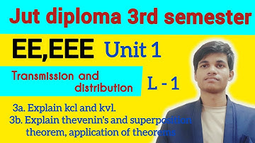 jut diploma 3rd semester // transmission and distribution lecture 1 //   diploma 3rd sem EE,EEE