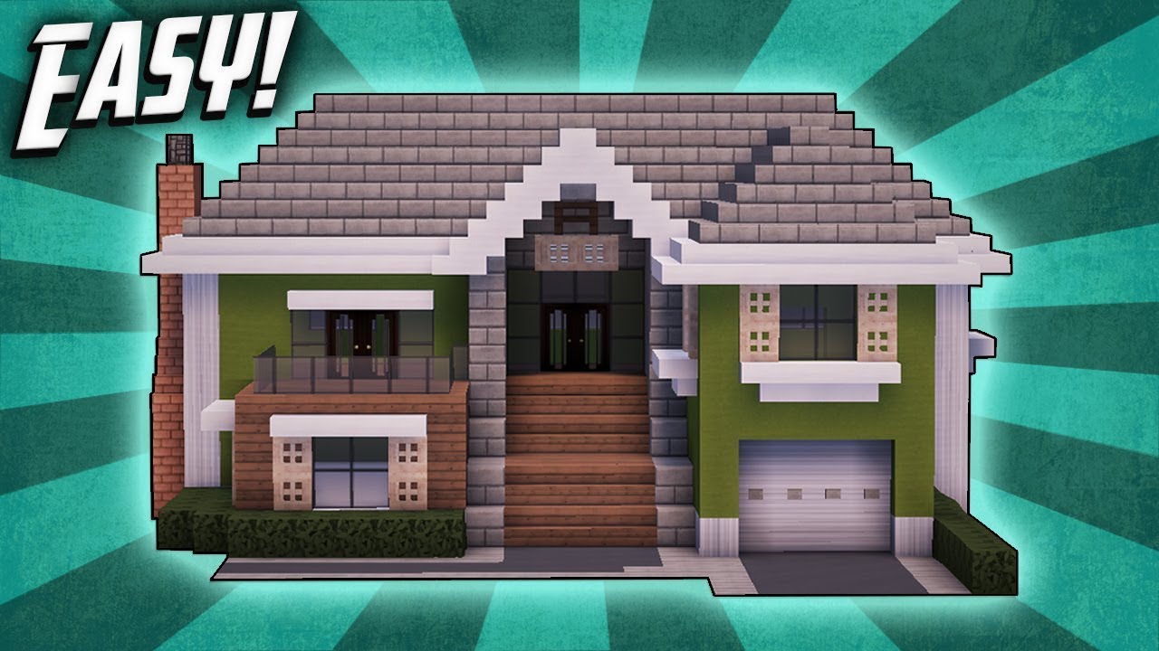 Minecraft How To Build A Suburban House Tutorial 5 Youtube