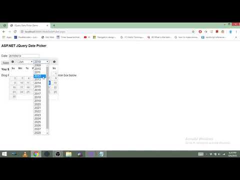 JQuery DatePicker on ASP.NET web forms-Demo