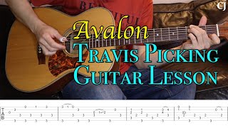 Avalon - Chet Atkins/Tommy Emmanuel (With Tab) | Watch & Learn Travis Picking Guitar Lesson