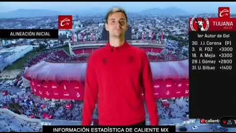 Alineación de Xolos. Apertura 2024 Tijuana 4-2 Chivas, Caliente TV