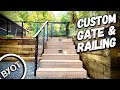 EXTERIOR STAIR RAILING w/ METAL DECK GATE