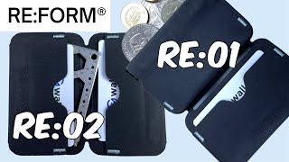 Minimalist Wallet  RE:FORM RE:01 (Coins) and RE:02 (Cards)