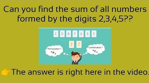 Trick to find the sum of 4-digit numbers formed by given digits