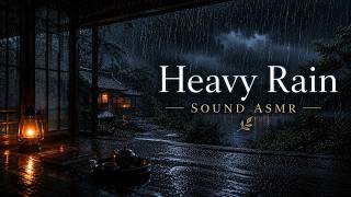 Powerful night thunderstrom-Heavy Rain And Thunder Rain Sound ASMR For Sleep-20 minutes Heavy Rain
