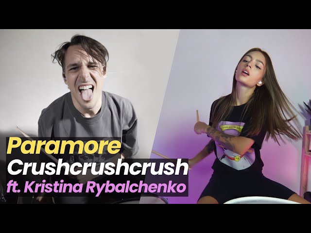 Paramore - crushcrushcrush - Matt McGuire u0026 Kristina Rybalchenko Drum Cover class=