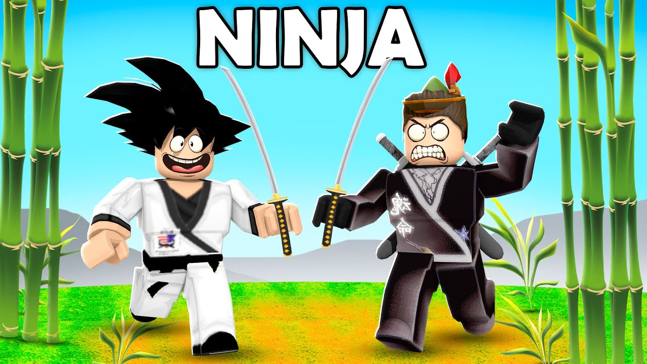 VIREI UM NINJA E LUTEI COM PERSONAGENS DE ANIME NO ROBLOX!! (Anime  Battlegrounds X) 