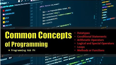 Programming Fundamentals - Common Concepts of Programming