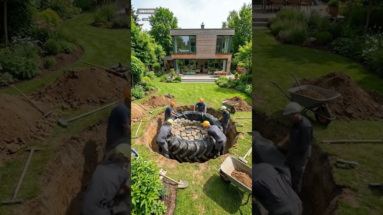 They Used a HUGE Tire to Build THIS Amazing Pond!🤯
