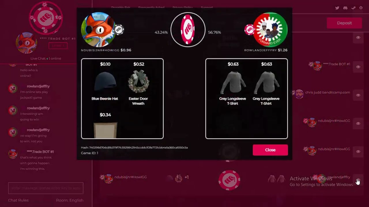 Jackpot, Coinflip - Steam Web Game