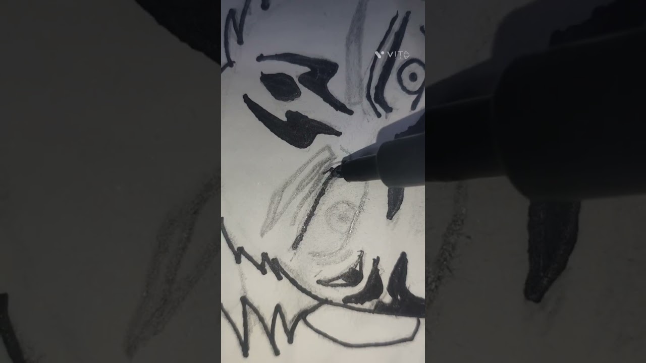 Sukuna drawing outline ✨😍💫😎 