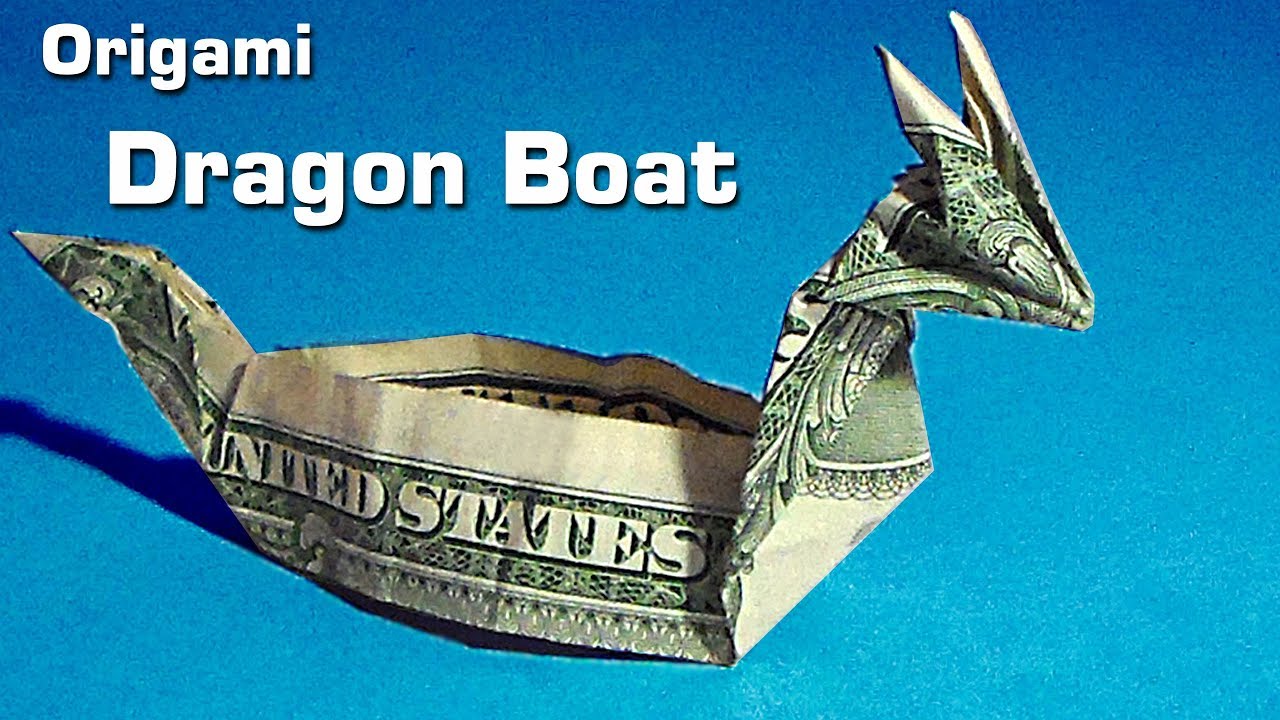 Origami Dragon Boat dollar origami dragon boat , money origami, dollar