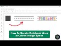How to Create Notebook Lines in Cricut Design Space #cricutdesignspace #howtocricut #cricutmade