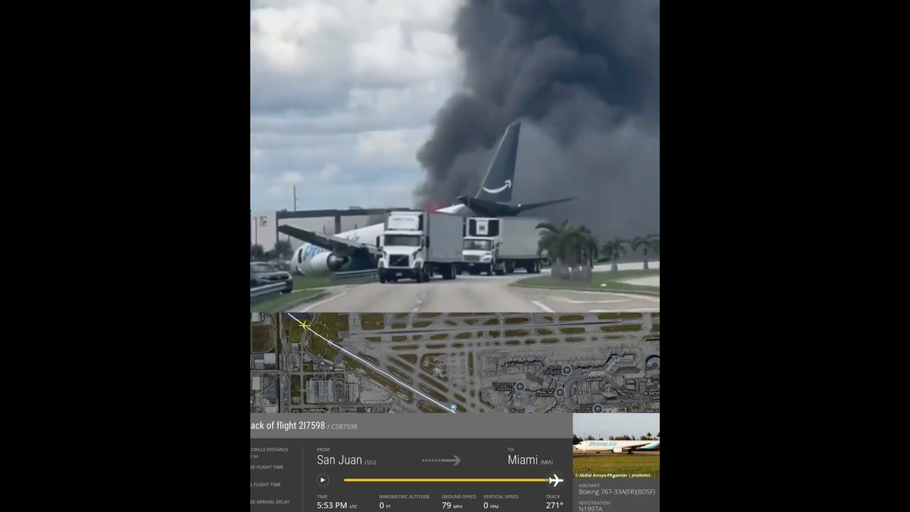 Plane overruns runway and crashes in Miami, injuries reported