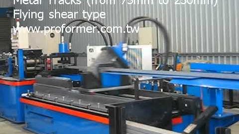 Metal studs and tracks rollformer, flying shear type