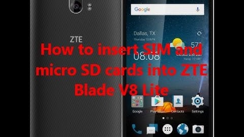 How to insert SIM and micro SD cards into ZTE Blade V8 Lite