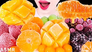 ASMR FROZEN FRUITS, HONEYCOMB 얼린과일 STRAWBERRY, GRAPE, KIWI, MANGO, BLACKBERRY etc. EATING SOUNDS 먹방