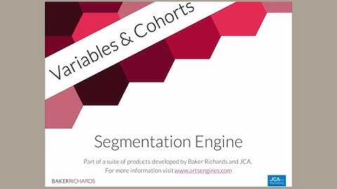 Segmentation Engine: Behavioural Variables and Cohorts