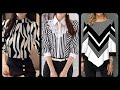 gorgeous casual wear Black and white blouses outfit ideas and designs for college girls and women