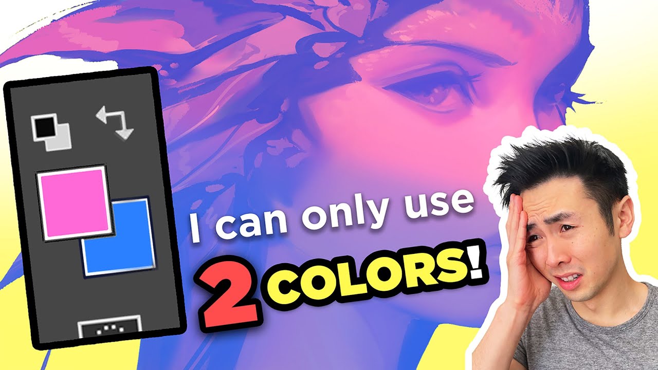 PAINTING WITH ONLY 2 COLORS Digital Art Challenge YouTube PAINTING WITH ONLY 2 COLORS Digital Art Challenge YouTube