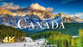 FLYING OVER Canada 4K UHD - Amazing Beautiful Nature Scenery with Relaxing Music | 4K VIDEO ULTRA HD