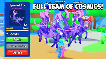 I CRAFTED A FULL TEAM OF COSMIC LEGENDARY PETS IN CLICKER SIMULATOR X! (Roblox)