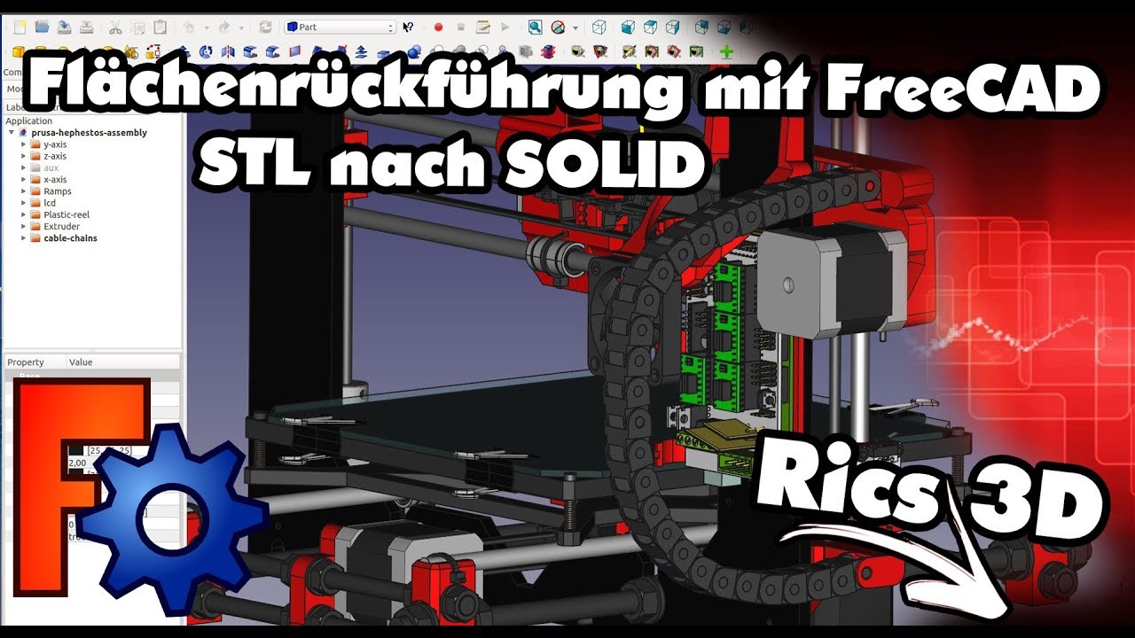 How To Make 3d Linux Ric Rics 3D - Stl nach Solid. Ganz einfach mit FreeCAD - YouTube
