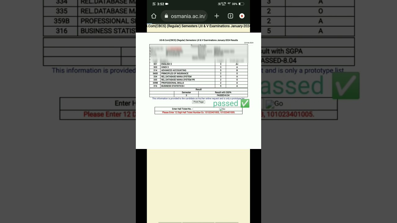 check your sem results✅ my sem 3 result passed👍🏼✅ , link in comment section 