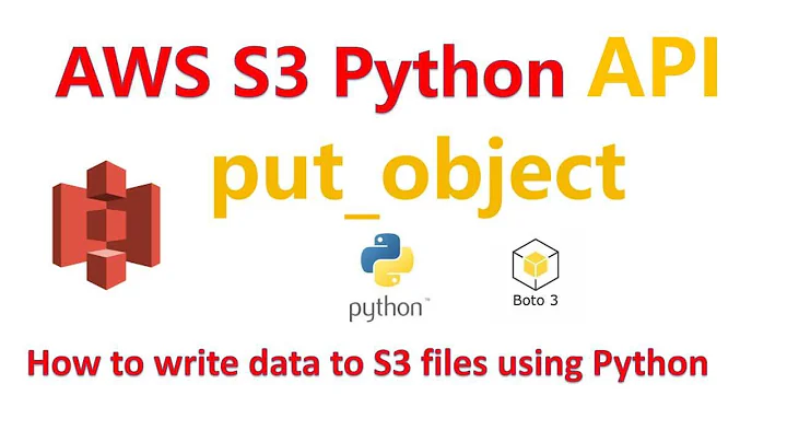 How to Write Data to S3 using Python (Boto3) API | put_object Method | Hands on Demo