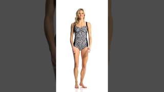 Funkita Womens Black Flowerdrum Ruched One Piece Swimsuit Swimoutlet
