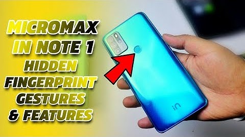 MICROMAX IN Fingerprint Sensor Hidden & Secret Feature | Hidden Gesture & Features