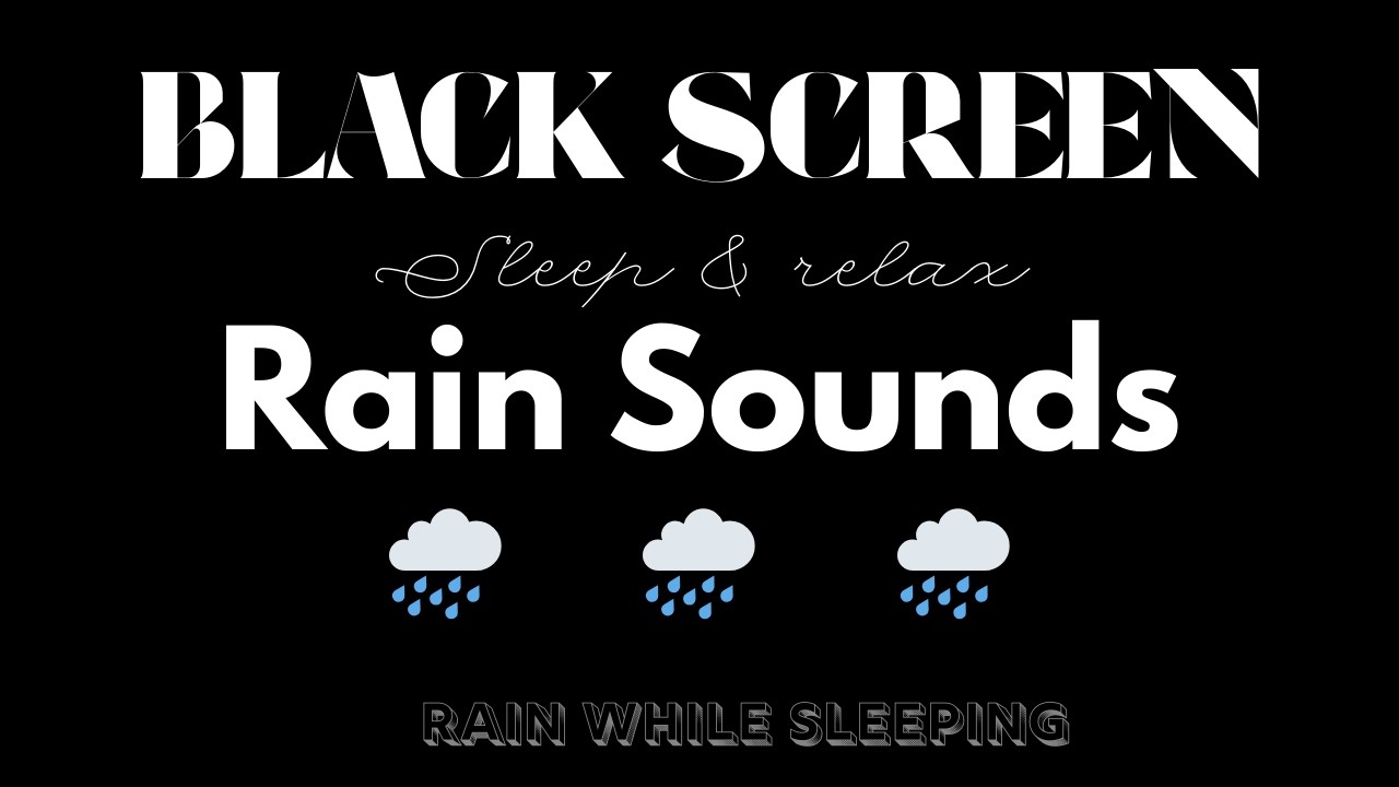 Heavy Rain for Deep Sleep 10 Hours (Black Screen) – Insomnia Relief & Relaxing Rain Sounds