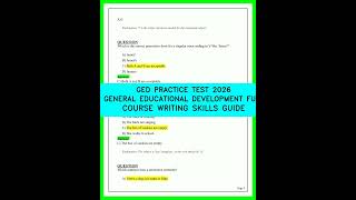 Pass Your GED Writing Test First Try in 2026 Comprehensive Study Guide and Practice Exam