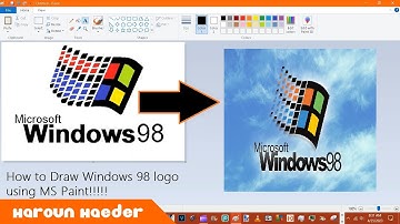 How to draw Windows 98 logo using MS Paint