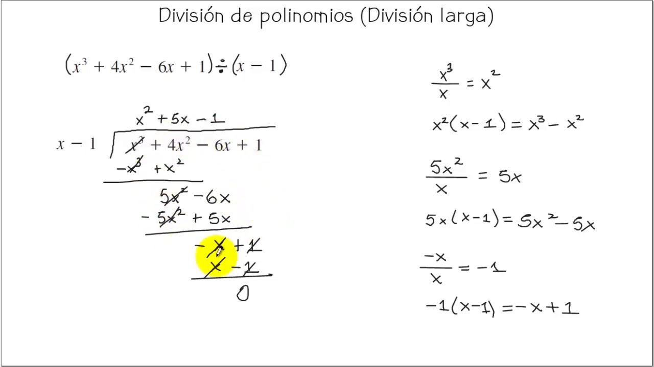 División de polinomios (División larga PASO A PASO) - YouTube