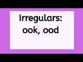 Irregular ook/ood Word Families, Reading with Phonics for Kindergarten and First Grade, Spelling