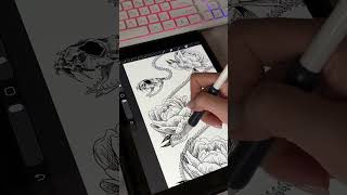 Creating tattoo design in Procreate#procreate