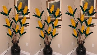 How to Make a Tulip Room Corner Decoration from a Plastic Bag | Crafts from plastic bags
